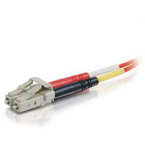 C2G-10m LC-LC 62.5/125 OM1 Duplex Multimode PVC Fiber Optic Cable - Red - Fiber Optic for Network Device - LC Male - LC Ma