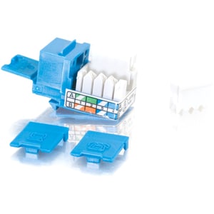 C2G 90? Cat5E RJ45 UTP Keystone Jack - Blue - RJ-45