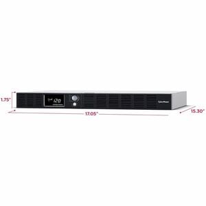 CyberPower OR1500LCDRM1U Smart App LCD UPS Systems - 1500VA/900W, 120 VAC, NEMA 5-15P, 1U, Rackmount, 6 Outlets, LCD, Powe