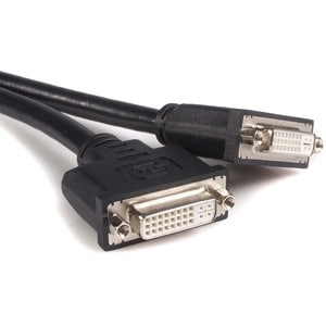 StarTech.com LFH 59 Male to Dual Female DVI I DMS 59 Cable - 2 x DVI-D (Dual-Link) Female - 1 x DMS-59 Male - Black