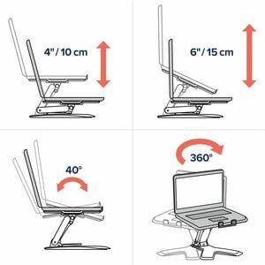 Ergotron Neo-Flex™ Notebook Lift Stand. Type de produit: Supports de Laptop, Couleur du produit: Noir, Capacité de charge 