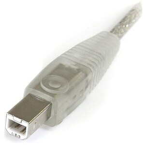 StarTech.com - Transparent USB 2.0 cable - 4 pin USB Type A (M) - 4 pin USB Type B (M) - ( USB / Hi-Speed USB ) - 10 ft - 