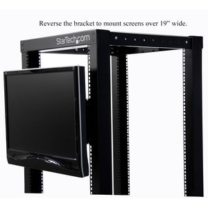 StarTech.com Universal VESA LCD Monitor Mounting Bracket for 19in Rack or Cabinet - 43 cm (17) to 48.3 cm (19) Screen Supp