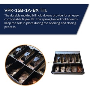 apg Vasario Series Cash Drawer Replacement Tray | Plastic Molded Till for Cash Register| 4 Bill/ 5 Coin Compartments | 12.