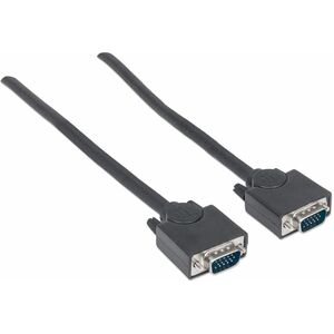 Manhattan Cable para monitor SVGA - Extremo Secundario: 1 x 15-pin HD-15 - Male - Cable divisor - Apantallado - Níquel Con