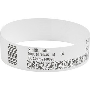 Zebra Z-Band Direct Multipurpose Label - 25.40 mm Width x 279.40 mm Length - Permanent Adhesive - Rectangle - Direct Therm