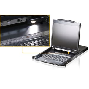 ATEN CL5800N Rackmount LCD-TAA Compliant - 1 Computer(s) - 19" - SXGA - 1280 x 1024 - 2 x PS/2 Port - 1 x USB - Keyboard -