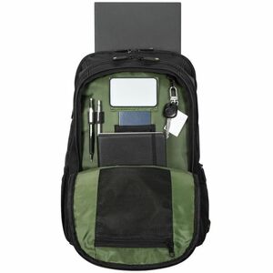 Targus EcoSmart TBB019US Carrying Case (Backpack) for 17" Notebook - Black, Green - Bump Resistant, Drop Resistant - Polye