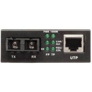 Tripp Lite Fiber Optic 10/100/1000 to 1000BaseLX SC Gigabit Multimode Media Converter 2km 1310nm - 1 x Network (RJ-45) - 1
