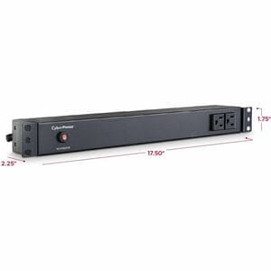 CyberPower Basic PDU15B2F8R 10-Outlets PDU - Basic - NEMA 5-15P - 10 x NEMA 5-15R - 120 V AC - 1U - Vertical - Rack-mountable