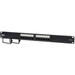 Eaton Tripp Lite Series 12-Port 1U Rack-Mount Cat6/Cat5 110 Patch Panel 568B, RJ45 Ethernet, TAA - 568B, Ethernet"