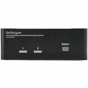 StarTech.com 2 Port Dual DisplayPort USB KVM Switch with Audio - Control 2 high-resolution dual DisplayPort computers with