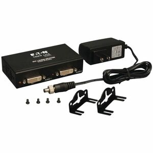 Eaton Tripp Lite Series 2-Port DVI Splitter with Audio and Signal Booster, Single-Link 1920x1200 at 60Hz/1080p (DVI F/2xF)