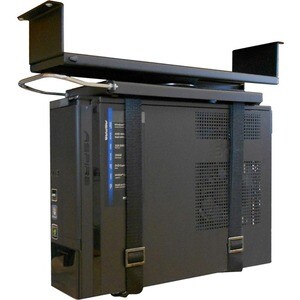 Newstar Under Desk PC Mount (Suitable PC Dimensions - Height: 0-55 cm / Width: 5-24 cm) - Black - Adjustable Height - 13.6