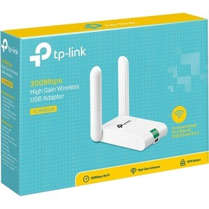 TP-Link TL-WN822N IEEE 802.11n Wi-Fi Adapter - Mini USB - 300 Mbit/s - 2.48 GHz ISM - External