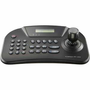 Hanwha Techwin PTZ Control Keyboard - 255 Controllable Cameras - Zoom, Tilt, Pan Control - 3D Joystick - DC Power In LCD S