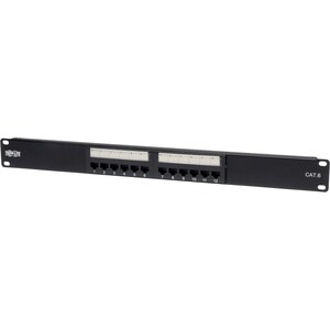 Eaton Tripp Lite Series 24-Port 0.5U Rack-Mount Cat6/Cat5 110 Patch Panel 568B, RJ45 Ethernet, TAA - 568B, RJ45 Ethernet"