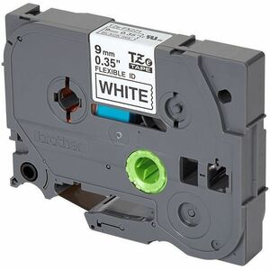 TZE-FX221 LAMINATED TAPE 9 MM BLACK ON WHITE / FLEXI-TAPES
