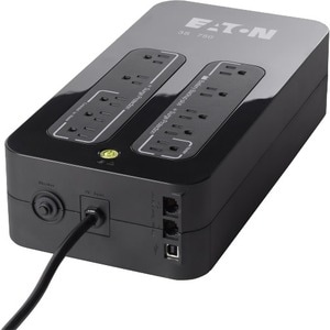 Eaton 3S UPS 750VA 450 Watt Battery Back Up 120V 10 Outlet Standby UPS NEMA 5-15P - Desktop, Mini-tower - 2 Minute Stand-b