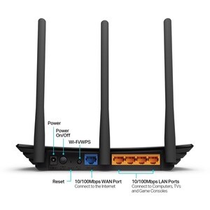 TP-Link TL-WR940N Wi-Fi 4 IEEE 802.11n  Wireless Router - 2.48 GHz ISM Band - 3 x Antenna - 56.25 MB/s Wireless Speed - 4 