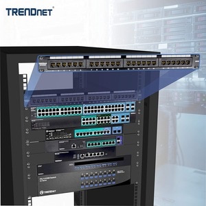 TRENDnet TC-P24C6 24 Port(s) Network Patch Panel - 24 x RJ-45 - 24 x RJ-11 - 19" Wide