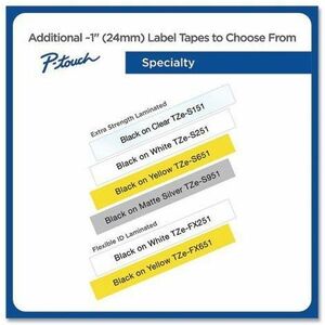Brother TZE-FX651 Label Tape - 24 mm Width x 8 mm Length - Thermal Transfer - Yellow - 1 Roll