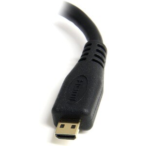 StarTech.com Micro HDMI to HDMI Adapter Dongle, 4K High Speed Micro HDMI to HDMI Converter, Micro HDMI Type-D Device to HD