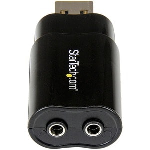 StarTech.com Scheda Audio Esterna Stereo USB 2.0 - Adattatore esterno scheda audio Stereo USB 2.0 a 3,5 mm Jack audio - Nero