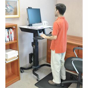 Ergotron WorkFit-C Computerwagen - 14,74 kg Belastbarkeit - 4 Rollen - Schwarz, Grau - 76,2 cm (30 Zoll) Screen Supported