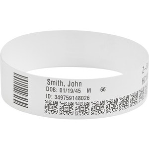 Zebra Z-Band Direct Multipurpose Label - 25.40 mm Width x 279.40 mm Length - Permanent Adhesive - Rectangle - Direct Therm