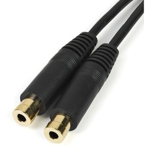 StarTech.com 15cm Stereo Splitter Cable - 3.5mm Male to 2x 3.5mm Female - Split a single headphone jack into two