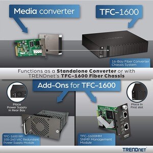 TRENDnet TFC-110S60 Transceiver/Media Converter - New - 2 Port(s) - 1 x Network (RJ-45) - 1 x SC - 10/100Base-TX, 100Base-