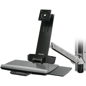 Ergotron StyleView Multi Component Mount for Notebook, Mouse, Keyboard, Monitor, Scanner - Polished Aluminum - Height Adju