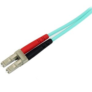 StarTech.com Câble Fibre Optique Multimode 2m LC/UPC à SC/UPC OM3, Câble Fibre Zipcord Full Duplex 50/125µm, 100G, Cordon 