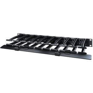 APC by Schneider Electric Horizontal Cable Manager - Cable Manager - Black - 1U Rack Height 