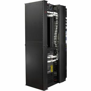Performance,Vertical Cable Manager for 2 & 4 Post Racks, 84""H x 6""W, Double-Sided with Doors - Cable Manager - Black - 1