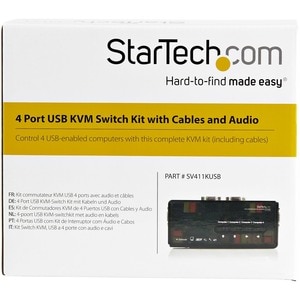 StarTech.com 4 Port VGA / USB KVM Switch - 4-fach VGA KVM Switch inkl. Kabel und Audio - 4 Computer - QXGA - 2048 x 1536 -