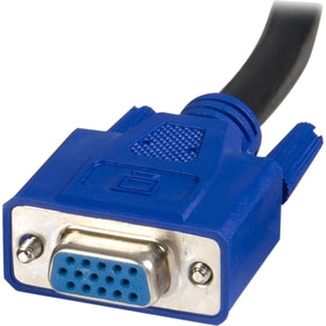 StarTech.com 1,8m USB VGA KVM 2-in-1 Kabel für KVM Switch - First End: 1 x 4-polig Typ A Male USB, First End: 1 x 15-polig