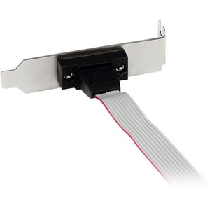 StarTech.com 1 Port Seriell DB9 Slotblech mit 10 Pin Pinheader Kabel - Low Profile - Cable for Hauptplatine - Grau