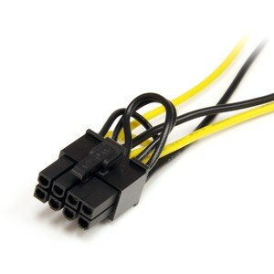 StarTech.com Câble adaptateur d'alimentation SATA vers carte vidéo PCI Express 8 broches de 15 cm - Pour PCI Express Card 