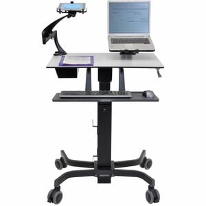 TeachWell Mobile Digital Workspace Teaching Desk & AV Hub (Graphite Grey)