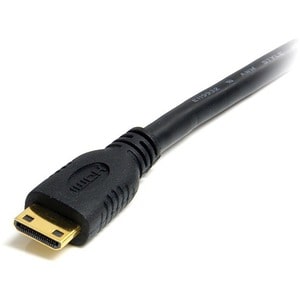 StarTech.com 1m Mini HDMI to HDMI Cable with Ethernet, 4K 30Hz High Speed Mini HDMI 1.4 (Type-C) Device to HDMI Adapter Ca