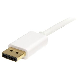 StarTech.com 91cm White Mini DisplayPort to DisplayPort 1.2 Adapter Cable M/M - DisplayPort 4k with HBR2 support - Mini DP