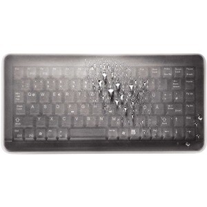 CHERRY EZCLEAN Wired Covered Cleanable Keyboard - Compact, Black, Removeable Easy to Clean Silicone Cover