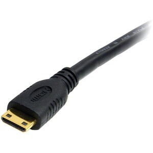 StarTech.com 2m Mini HDMI to HDMI Cable with Ethernet, 4K 30Hz High Speed Mini HDMI 1.4 (Type-C) Device to HDMI Adapter Ca
