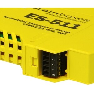 Brainboxes Industrial Ethernet to Serial 1xRS232/422/485 - DIN Rail Mountable - PC, Linux - 1 x Number of Serial Ports Ext