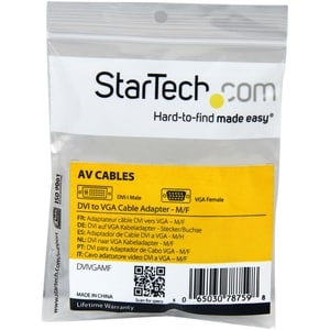 StarTech.com Display adapter - DVI-I (M) - HD-15 (F) - 1 x 15-pin HD-15 Female - 1 x 24-pin DVI-I Video Male - Beige