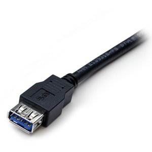 StarTech.com 6 ft Black SuperSpeed USB 3.0 (5Gbps) Extension Cable A to A - M/F - Extend your USB 3.0 SuperSpeed cable by 