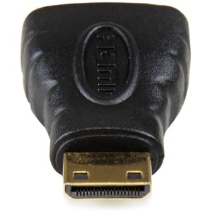 Adaptateur Mini HDMI vers HDMI - Convertisseur HDMI 1.4 Haut Débit Ultra HD 4K 30Hz - Connecteurs Plaqués Or - Noir - 4096