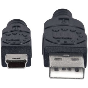 Cable USB V2.0 A-Mini B 1.8M Negro - Cable for Concentrador USB, Portátil, Computador, Computadora de escritorio, Disposit